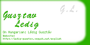 gusztav ledig business card