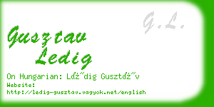 gusztav ledig business card